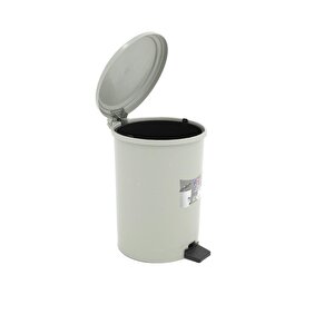 A Form Plastik Pedallı Basmalı 6 Litre Çöp Kovası Kutusu - 23x26 Cm. - Gri