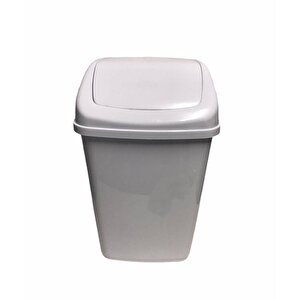 Polytime Sallanır Kapak Klink Fantastik İtmeli Çöp Kutusu Kovası / 5 Litre / Beyaz / 29x14x17 Cm.