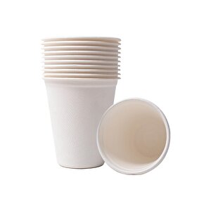 Roll-up Doğaya Dönüş Ekolojik Doğal Kağıt Karton Bardak - 7oz - 10'lu Paket