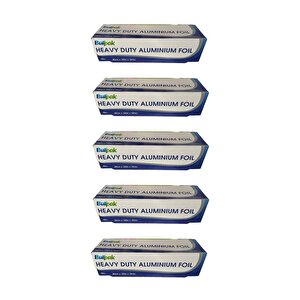 Burpak Heavy Duty Ağır Hizmet Tipi Alüminyum Folyo - 30 Cm. X 150 Metre - 18 Mikron - 5 Paket