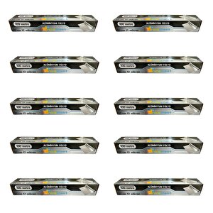 Niceplast Alüminyum Folyo - 45 Cm. X 100 Metre - 12 Mikron - 10 Paket