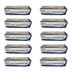 Burpak Heavy Duty Ağır Hizmet Tipi Alüminyum Folyo - 30 Cm. X 150 Metre - 18 Mikron - 10 Paket