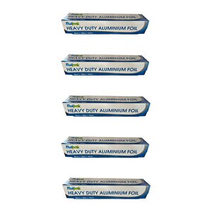 Burpak Heavy Duty Ağır Hizmet Tipi Alüminyum Folyo - 45 Cm. X 100 Metre - 18 Mikron - 5 Paket