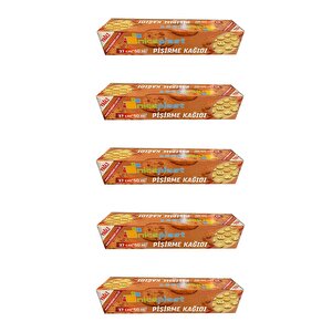 Niceplast Kesimsiz Yağlı Fırın Pişirme Kağıdı - 37 Cm. X 50 Metre - 5 Paket