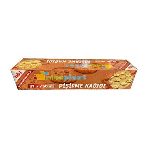 Niceplast Kesimsiz Yağlı Fırın Pişirme Kağıdı - 37 Cm. X 50 Metre - 1 Paket