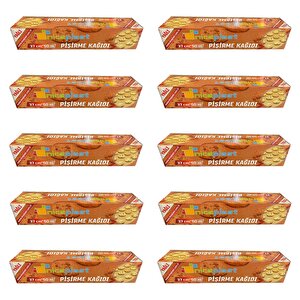 Niceplast Kesimsiz Yağlı Fırın Pişirme Kağıdı - 37 Cm. X 50 Metre - 10 Paket