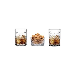 Paşabahçe 3 Parça Timeless Viski Keyfi Seti - 2 Viski Bardağı + 1 Çerezlik Kase
