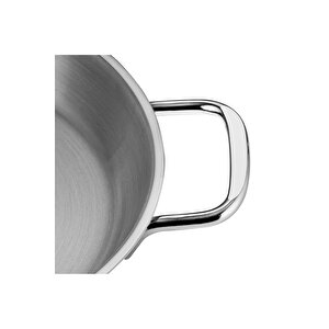 Nehir Silver Mat Trend Çelik Tencere Seti 8 Parça Tencere Sahan Seti Takımı