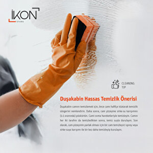 Vi̇kka | Krom, Buzlu Cam, Katlanır, Sabit Panelli Duşakabin