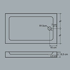 Ubm Poros 90*170 Dikdörtgen Flat Duş Teknesi