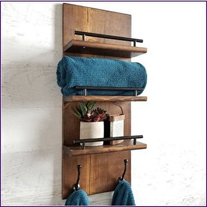 Ahşap Banyo Askılık Ve Havluluk