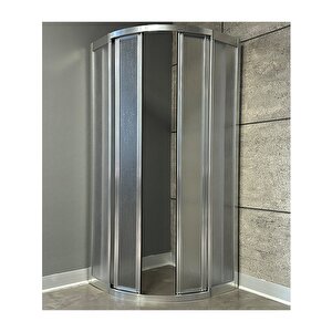 Duşakabin Krom Oval Mika Camlı 80x80 (teknesiz)