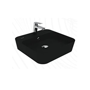 Lp046-00kk00e-0000 Loop Kare Çanak Lavabo - Kömür Karası