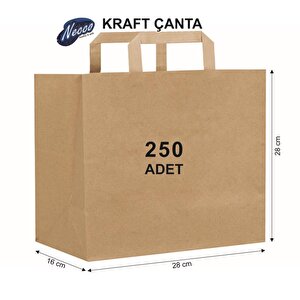 28x28x16 Cm. Kraft Çanta 250 Adet