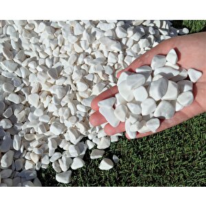 Beyaz Dolomit Taş 4 Kg 1-2 Cm Dere Çakıl Taşı Bahçe Süs Taşı Saksı Teraryum Taşı Akvaryum Taşı