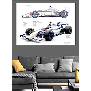 Teknik Çizim Formula Aracı Dekoratif Kanvas - Mdf Ahşap Tablo