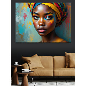 Etnik Kadın Portresi Dekoratif Kanvas - Mdf Ahşap Tablo