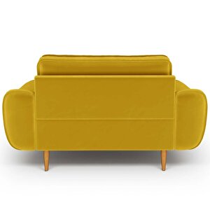 Klem Loveseat Ahşap Ayak - Kadife