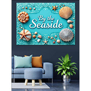Deniz Kenarında Yazı Dekoratif Kanvas - Mdf Ahşap Tablo 35x50 cm