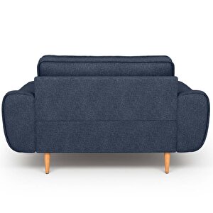 Klem Loveseat Ahşap Ayak - Keten