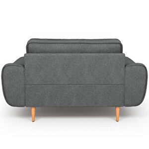 Klem Loveseat Ahşap Ayak - Keten