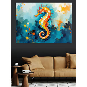 Sulu Boya Denizatı Dekoratif Kanvas - Mdf Ahşap Tablo 70x100 cm