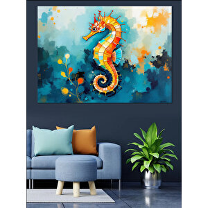 Sulu Boya Denizatı Dekoratif Kanvas - Mdf Ahşap Tablo 70x100 cm