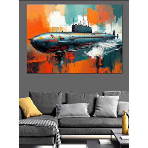 Soyut Arka Plan Denizaltı Dekoratif Kanvas - Mdf Ahşap Tablo 35x50 cm