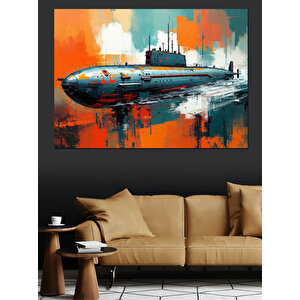 Soyut Arka Plan Denizaltı Dekoratif Kanvas - Mdf Ahşap Tablo 35x50 cm