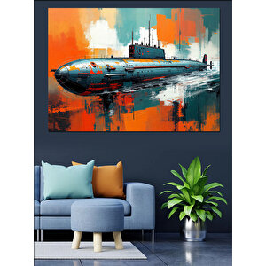 Soyut Arka Plan Denizaltı Dekoratif Kanvas - Mdf Ahşap Tablo 35x50 cm