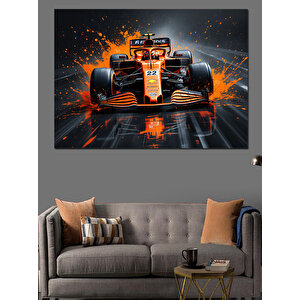 Formula 1 Yarışı Dekoratif Kanvas - Mdf Ahşap Tablo 70x100 cm