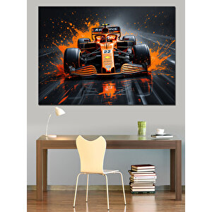 Formula 1 Yarışı Dekoratif Kanvas - Mdf Ahşap Tablo 70x100 cm