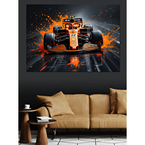 Formula 1 Yarışı Dekoratif Kanvas - Mdf Ahşap Tablo
