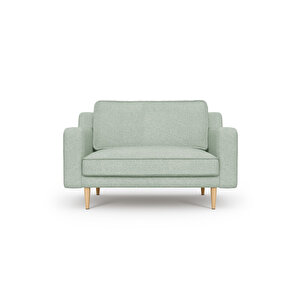 Klem Slim Loveseat Ahşap Ayak - Keten Nil Yeşili