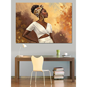 Etnik Kadın Portresi Dekoratif Kanvas - Mdf Ahşap Tablo