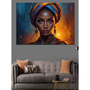 Etnik Kıyafetli Güzel Kadın Dekoratif Kanvas - Mdf Ahşap Tablo