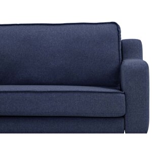Klem Slim Üçlü Koltuk Large Ahşap Ayak - Keten Havacı Mavi