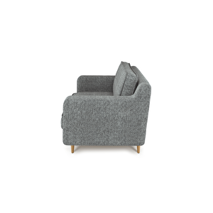 Klem Slim Loveseat Ahşap Ayak - Doğal Doku Galaksi Mavi