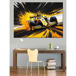 Hızlı Formula Aracı Dekoratif Kanvas - Mdf Ahşap Tablo