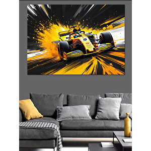Hızlı Formula Aracı Dekoratif Kanvas - Mdf Ahşap Tablo 35x50 cm