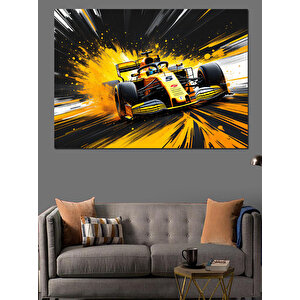Hızlı Formula Aracı Dekoratif Kanvas - Mdf Ahşap Tablo