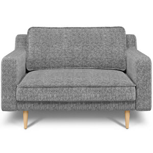 Klem Slim Loveseat Ahşap Ayak - Doğal Doku Füme