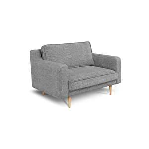 Klem Slim Loveseat Ahşap Ayak - Doğal Doku Füme