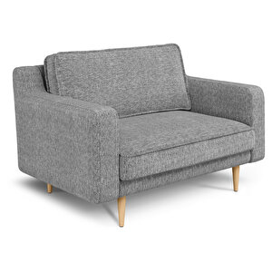 Klem Slim Loveseat Ahşap Ayak - Doğal Doku Füme