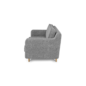 Klem Slim Loveseat Ahşap Ayak - Doğal Doku Füme