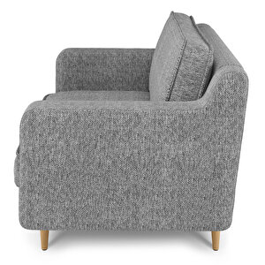 Klem Slim Loveseat Ahşap Ayak - Doğal Doku Füme