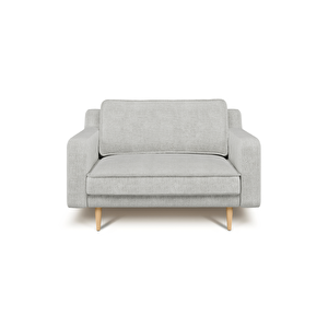 Klem Slim Loveseat Ahşap Ayak - Doğal Doku Mermer Gri