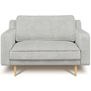 Klem Slim Loveseat Ahşap Ayak - Doğal Doku Mermer Gri