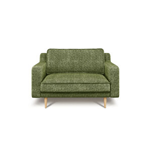 Klem Slim Loveseat Ahşap Ayak - Doğal Doku Kaktüs