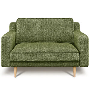 Klem Slim Loveseat Ahşap Ayak - Doğal Doku Kaktüs